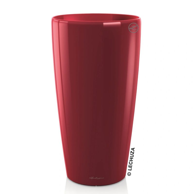 Doniczka Zadora Do Domu Na Taras RONDO 40/75 czerwony scarlet połysk 1 szt