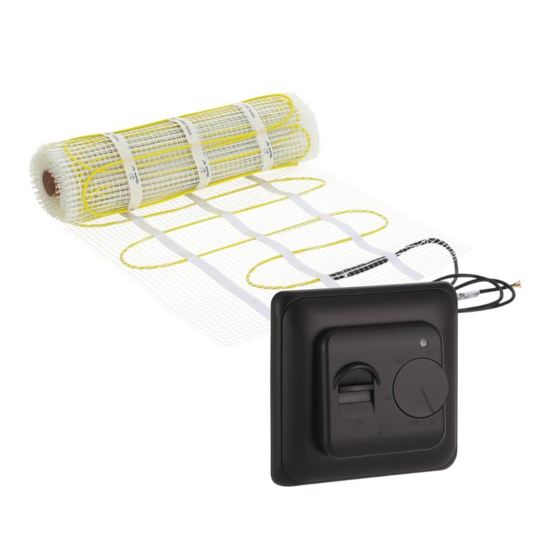 Zestaw mat grzewczych pod płytki Mission Air MA-160 0,5m² + Aries Czarny 1szt