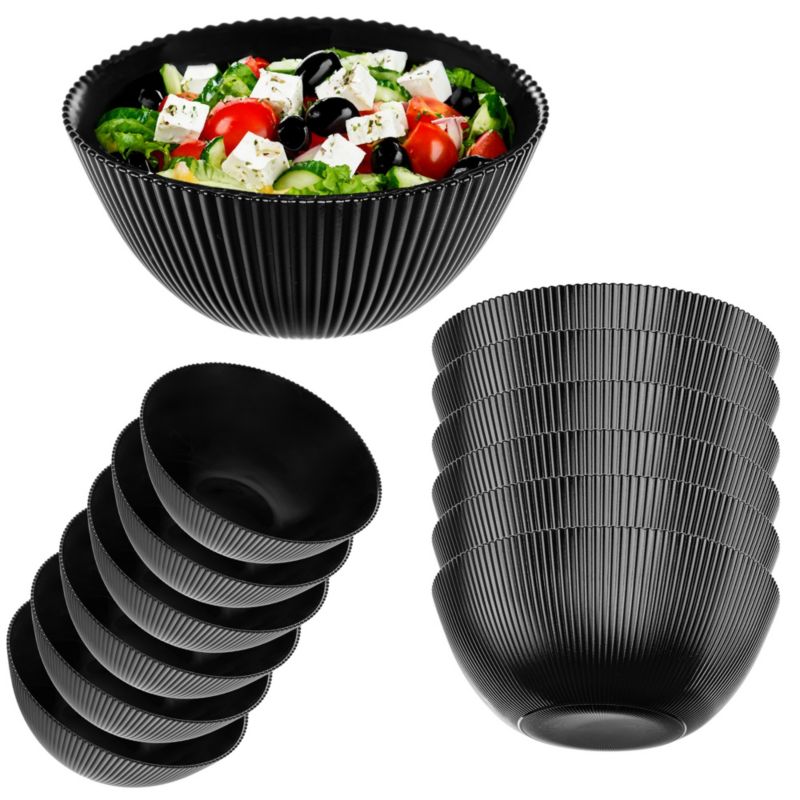 Salaterka KADAX Szklana Czarna 20.3cm 6 szt.