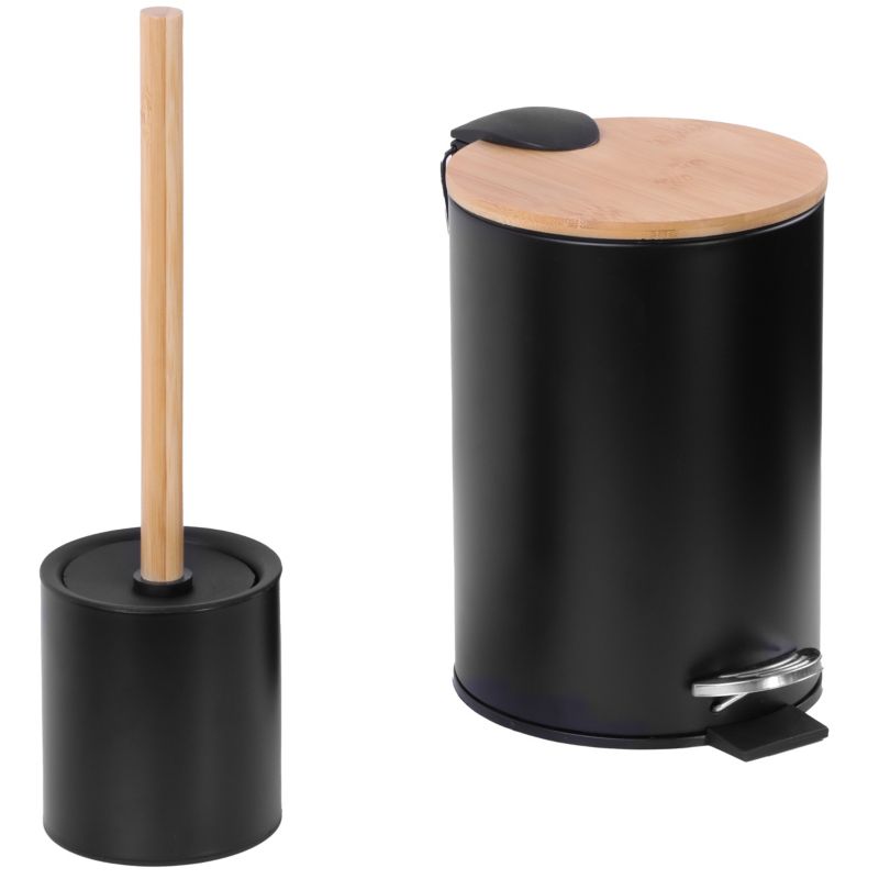 Zestaw do łazienki Yoka Home Szczotka do WC Kosz na śmieci 3L - 1 szt.