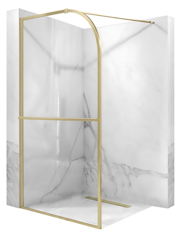 Ścianka Prysznicowa Rea Sky Złoty Szczotkowany 0,8X120X200CM 1Szt