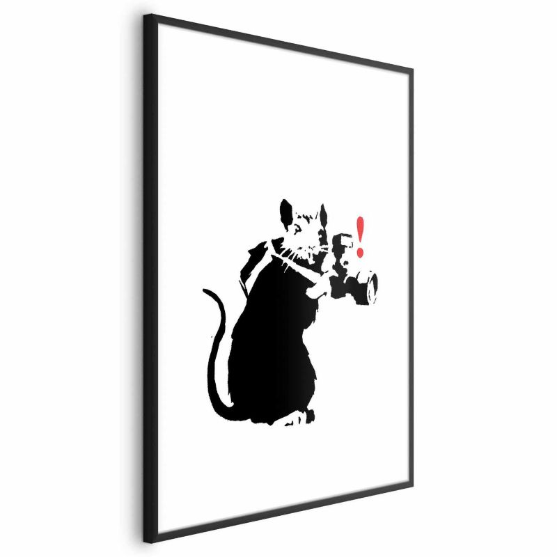 Plakat Artgeist Szczur fotograf 21x30 cm z ramą czarną 1 szt