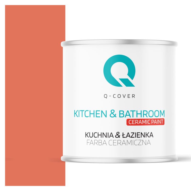 Farba Ceramiczna Kuchnia & Łazienka Q-Cover Pąsowy H6029 Głęboki Mat 2L