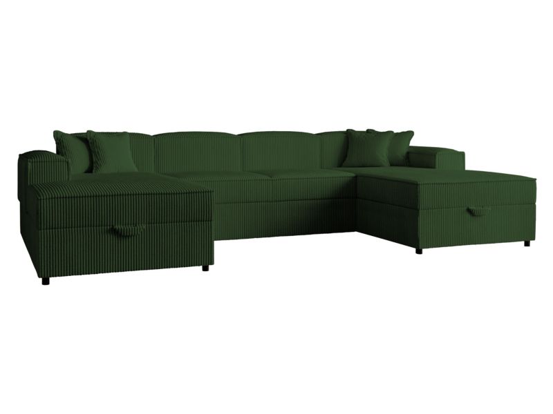 Narożnik z funkcją spania MIRJAN 24 Santos U Sztruks ciemnozielony 1 szt.