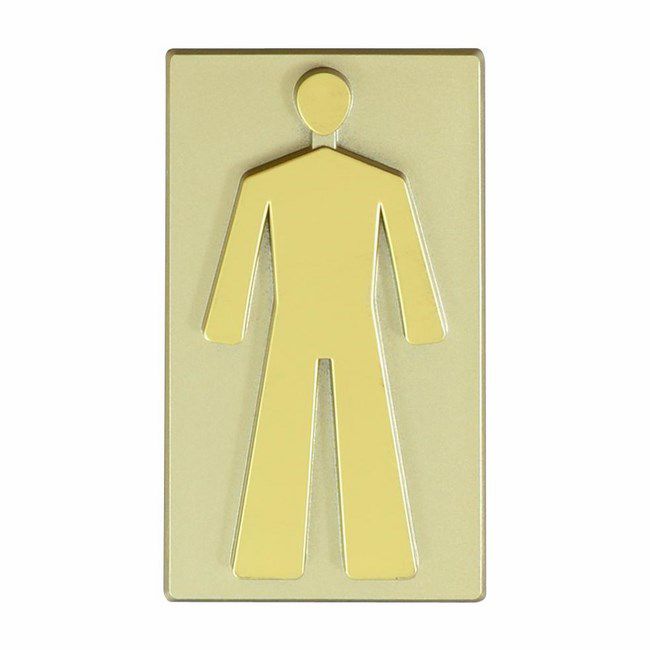 Oznaczenie WC męskie 4,7 x 8,5 cm oliwka