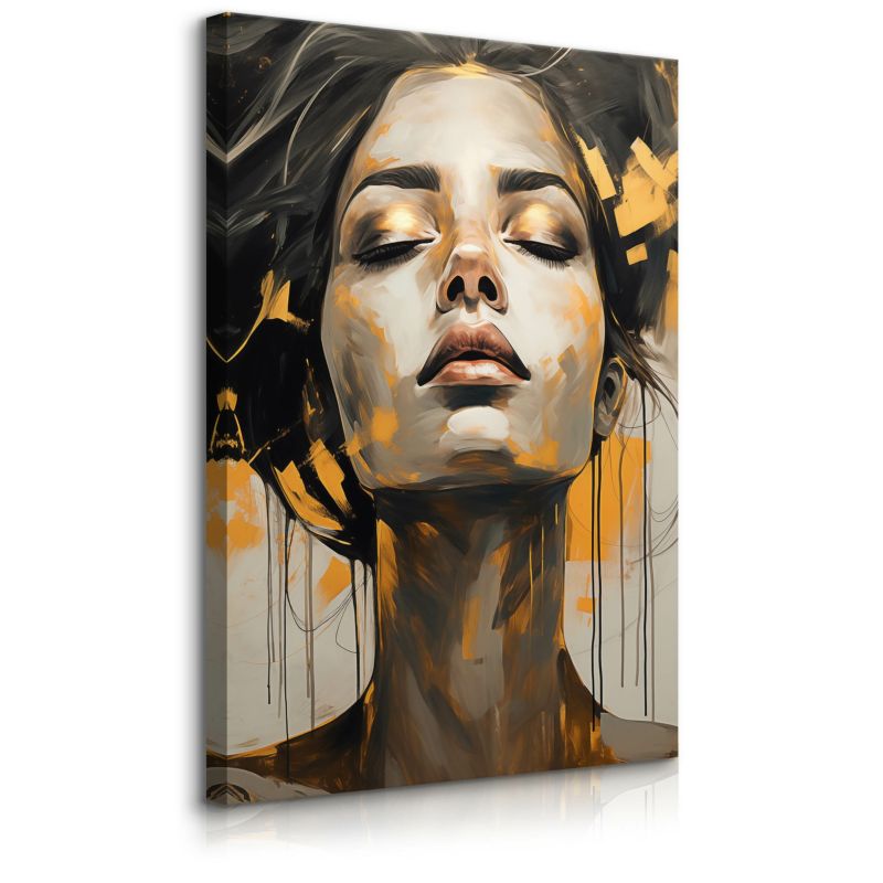 Obraz Muralo Abstrakcja Kobiecy Portret Styl Glamour Do Sypialni 60x90 cm 1 szt.