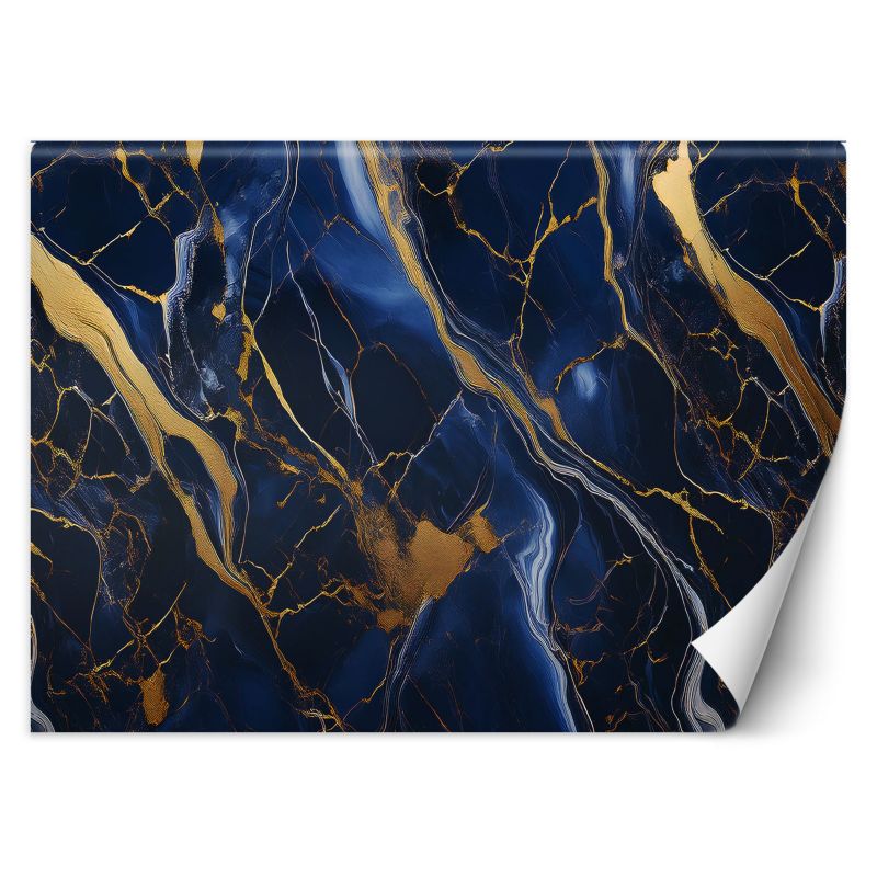 Fototapeta Feeby Niebieski Marmur ze Złotem Lofty 300x210 1 szt