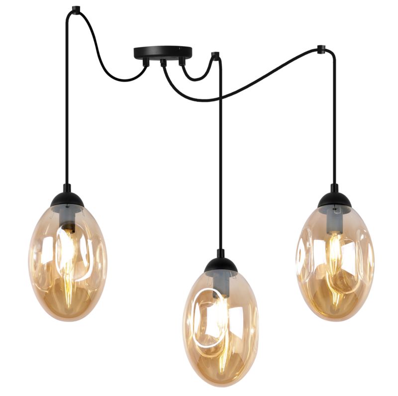 Lampa sufitowa wisząca Light Home LH Vigo Spider 3x E14 60W miodowy 1szt.