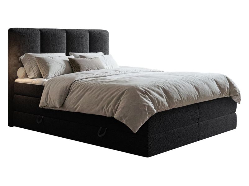 Łóżko kontynentalne MIRJAN 24 Point 180x200 czarny 1 szt.