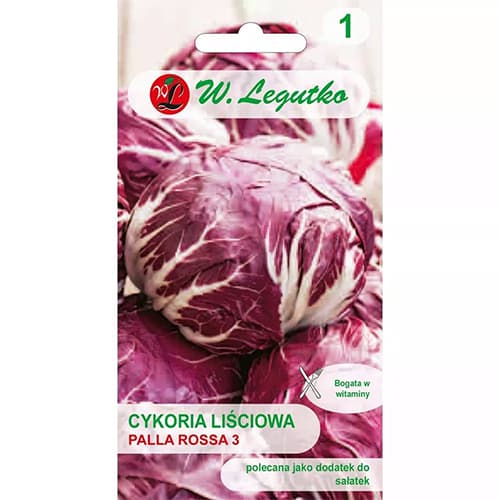1 szt, Sałata cykoria Palla rossa - Nasiona: Ilość w opakowaniu: 0.5 g