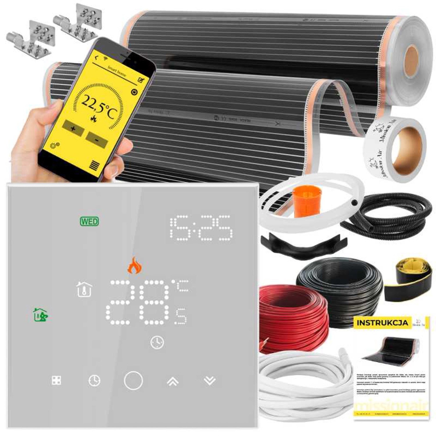 Mission Air Zestaw na podczerwień Silver 100 +Leo White 18m2