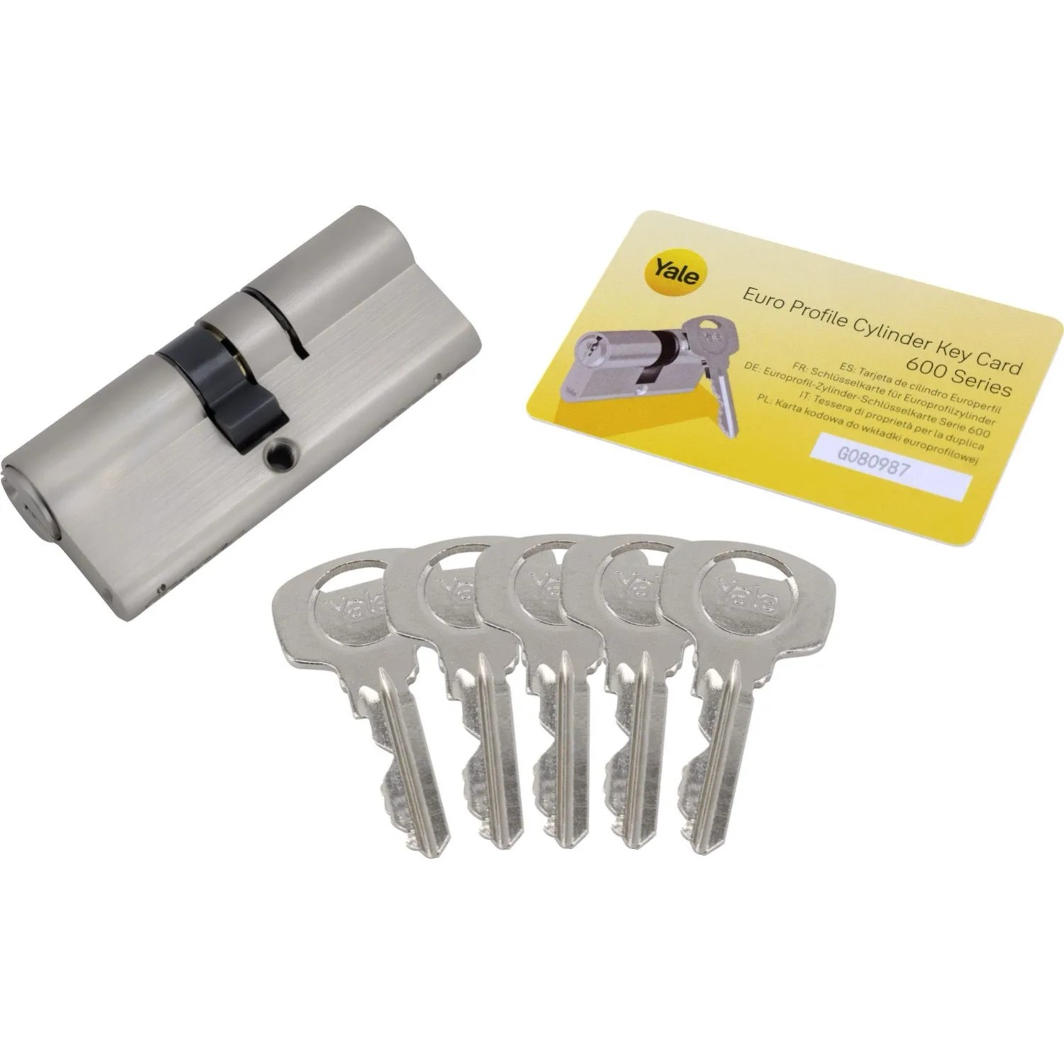 YALE Wkładka 600 mosiężna - kolor satynowy 35/40