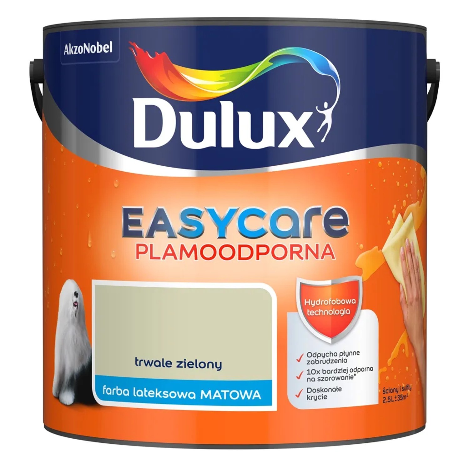 Farba plamoodporna Dulux Easy Care trwale zielony 2,5 l