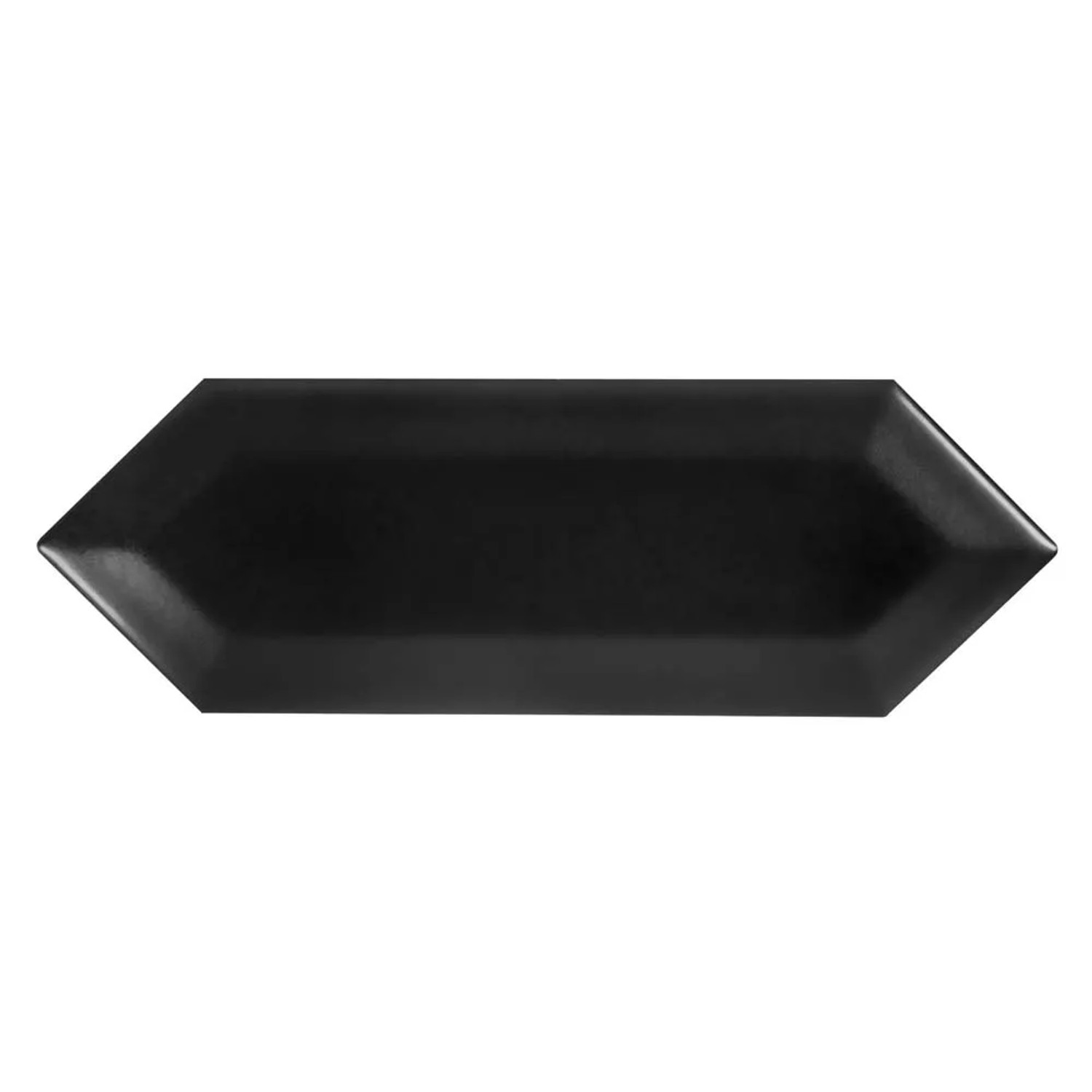Kafelek Tritone black matt fazowana 7,6 x 22,8 cm