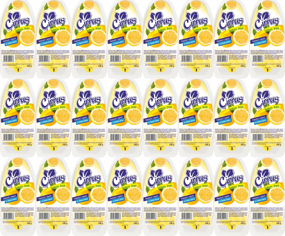 24x Odświeżacz powietrza Cirrus, lemon tree, żel, 150g