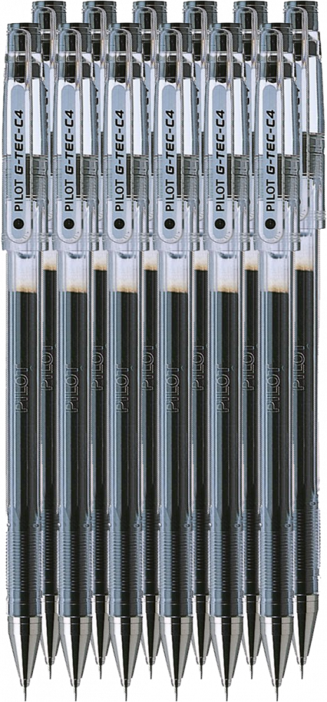 12x Cienkopis Pilot, G-Tec C4, 0.4mm, czarny