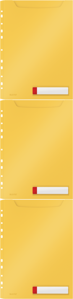 3x Koszulka o zwiększonej pojemności Leitz Cosy, A4, żółty