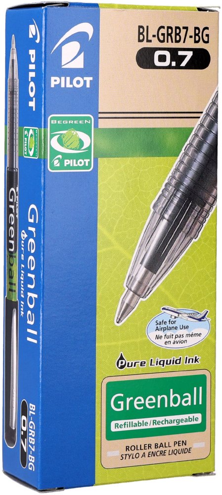 10x Pióro kulkowe Pilot, GreenBall, 0.7mm, niebieski