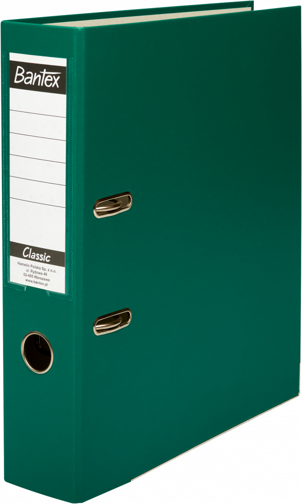 Segregator A4 Bantex Budget Classic, 75mm, do 500 kartek, zielony