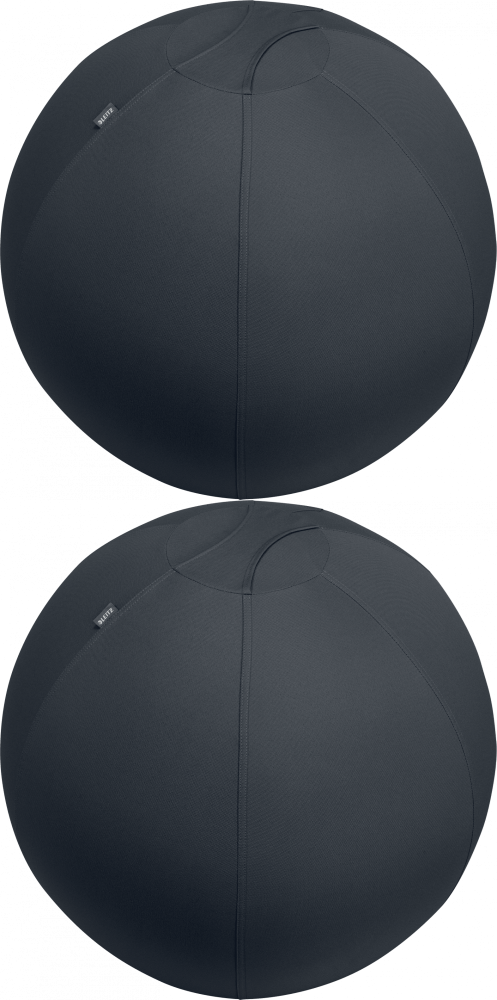 2x Piłka do siedzenia Leitz Ergo, 75cm, z zabezpieczeniem przed niekontrolowanym toczeniem się, ciemnoszary