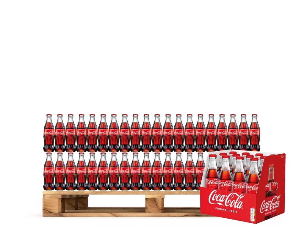 504x Napój gazowany Coca-Cola, butelka bezzwrotna, 0.33l