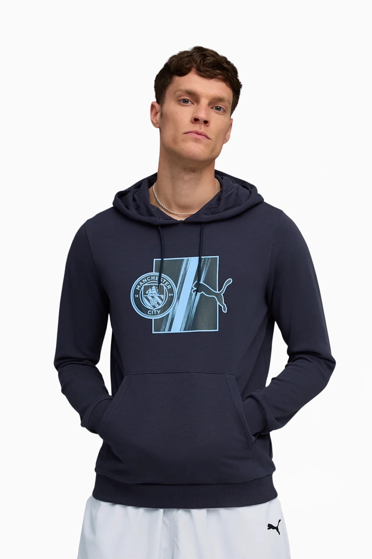 Bluza z kapturem Puma Manchester City 25/26 ftblCulture - Granatowy