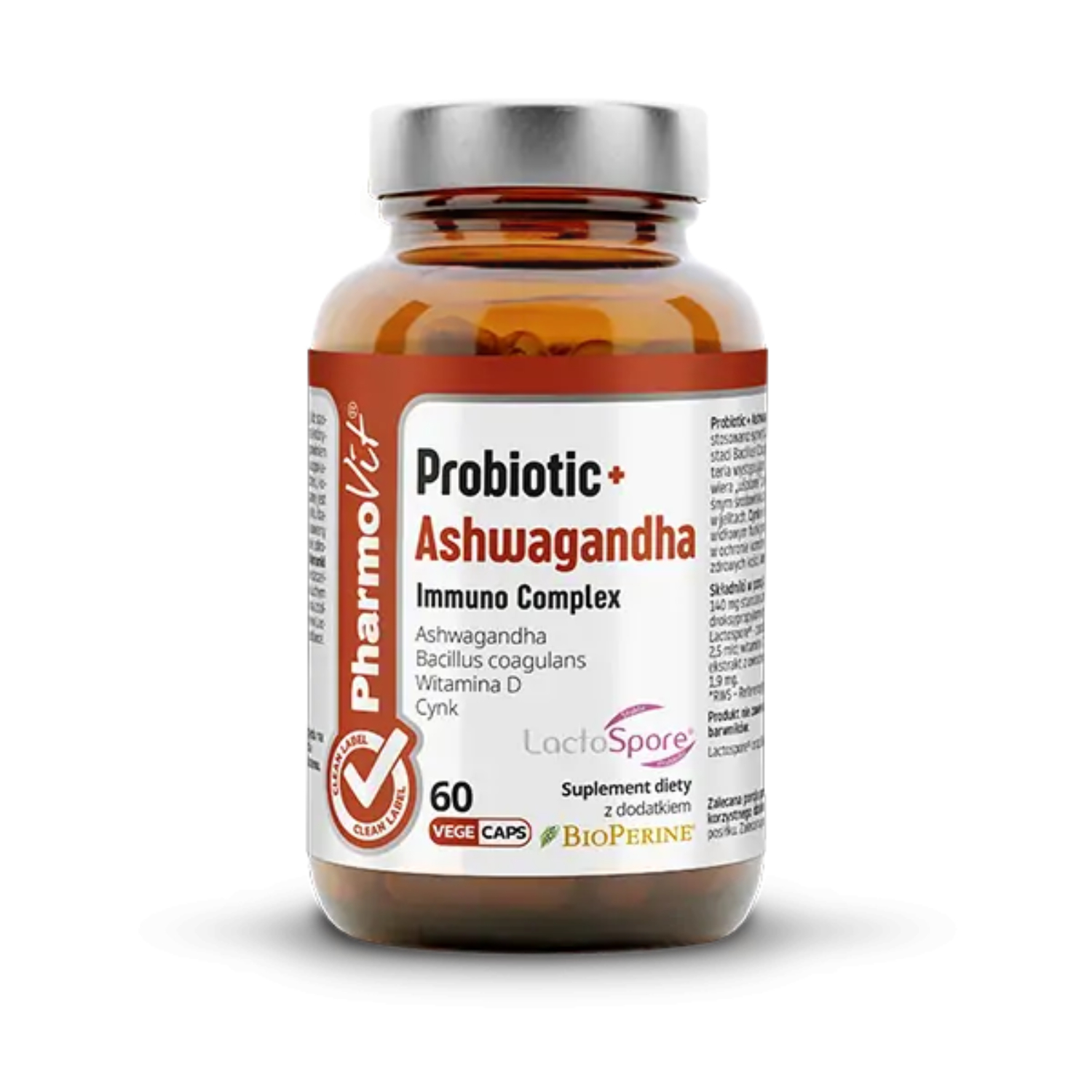 Pharmovit probiotic i ashwagandha, 60 kapsułek (data ważności: 31.05.2026)