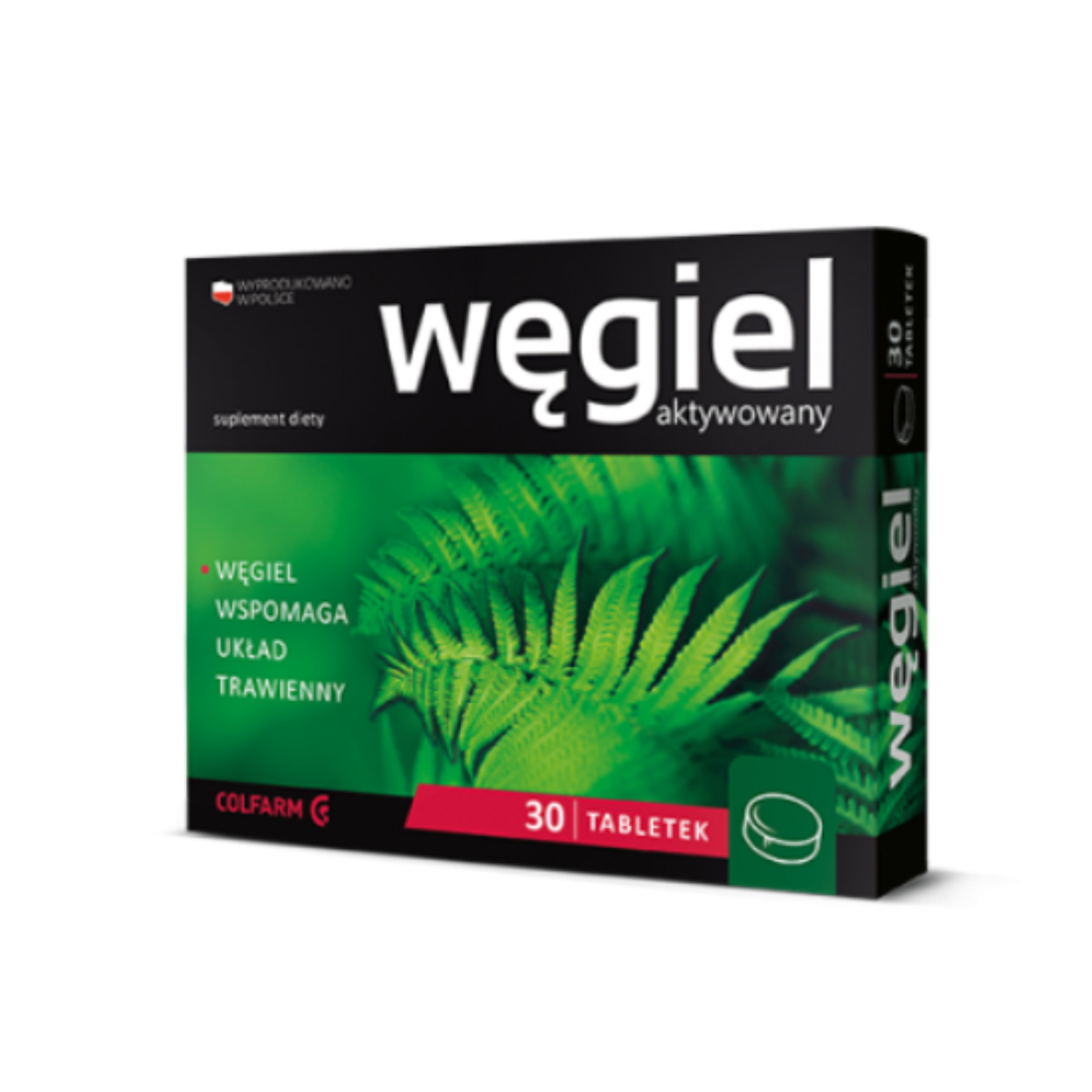 Colfarm węgiel aktywowany, 30 tabletek