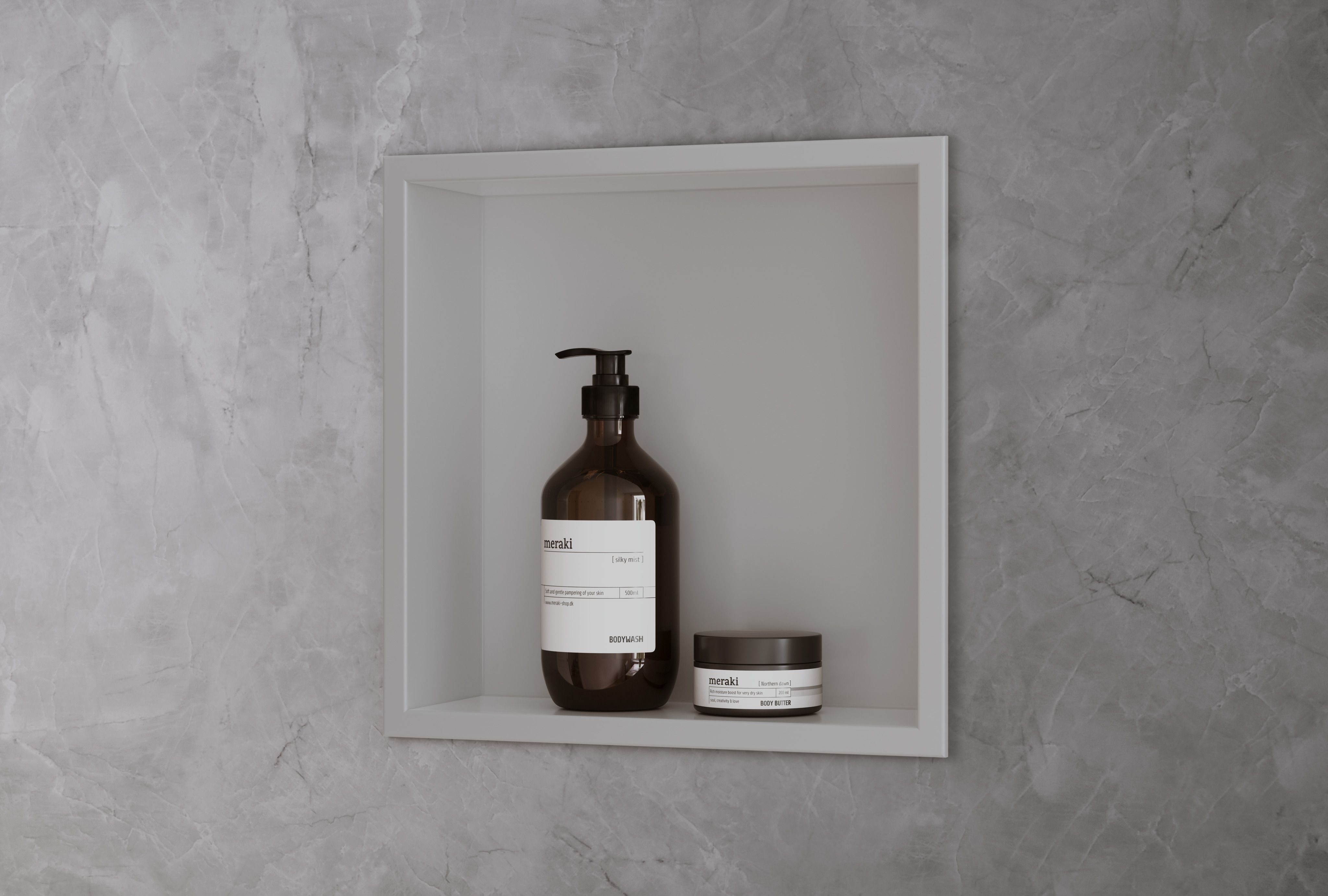 Hansgrohe XtraStoris Original półka wnękowa 30 cm szary beton 56093380