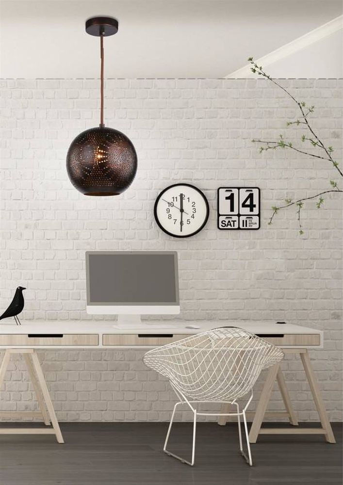 Candellux Sfinks lampa wisząca 1x60W brązowa 31-43283