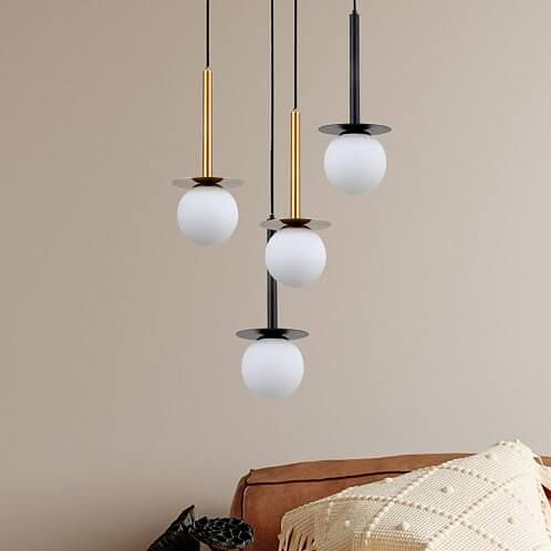 Light Prestige Roma lampa wisząca 1x40W czarna/biała LP-1345/1PBK