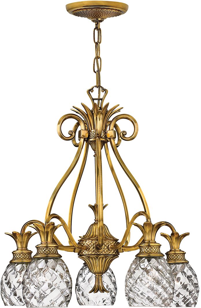 Elstead Lighting Plantation lampa wisząca 5x60 W oksydowany mosiądz HK-PLANTATION5-BB