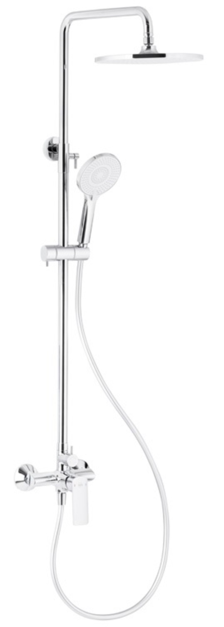 KFA Armatura Agat zestaw prysznicowy ścienny z deszczownicą chrom 4426-910-00