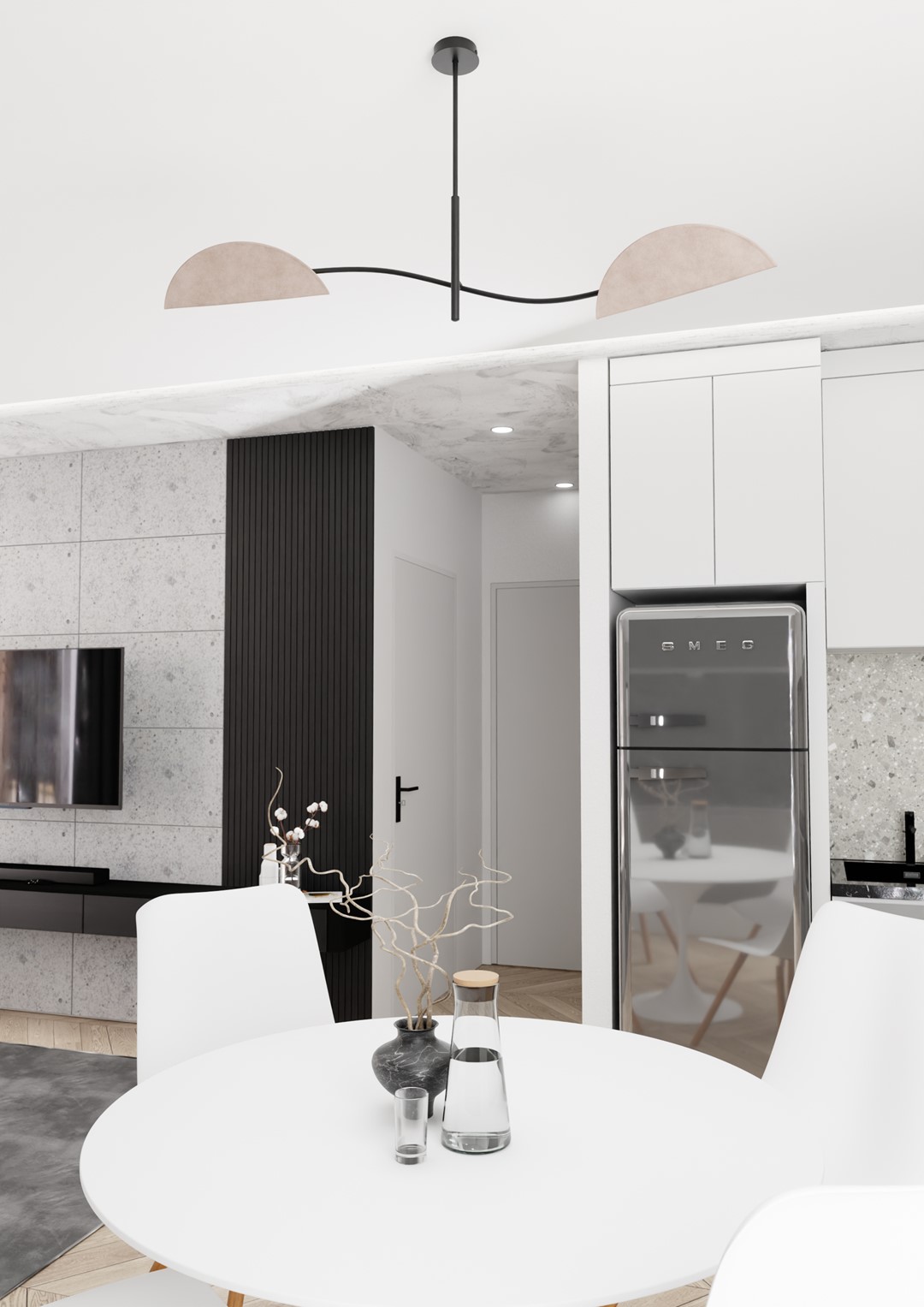 Emibig Lotus lampa podsufitowa 2x10 W szara 1462/2