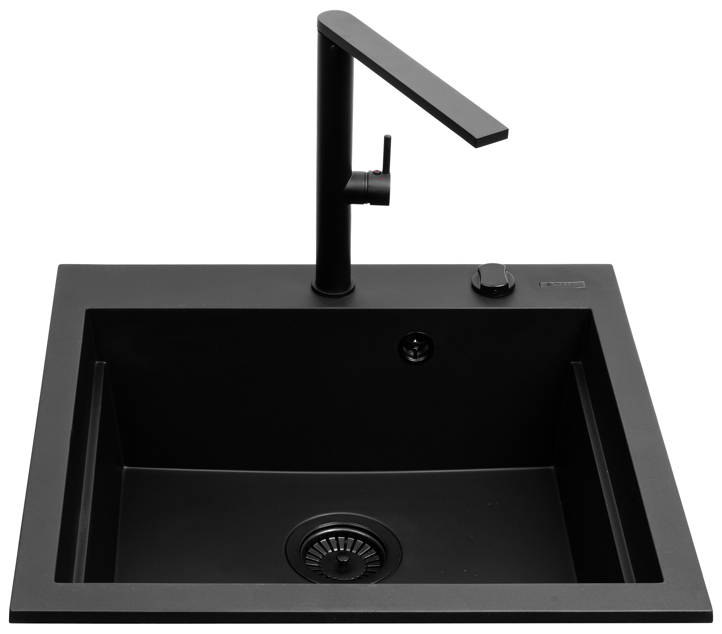 Pyramis Siros zlewozmywak z baterią czarny 070169002BT