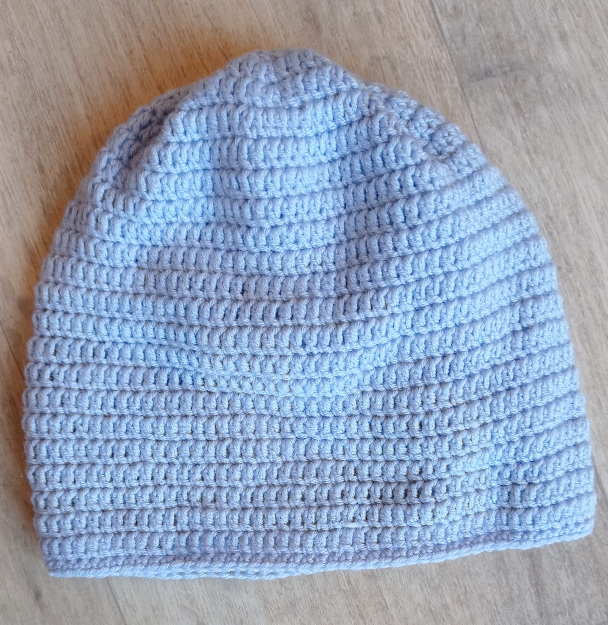 Laferio Ręcznie wykonana czapka z wełny Merino Baby niebieska