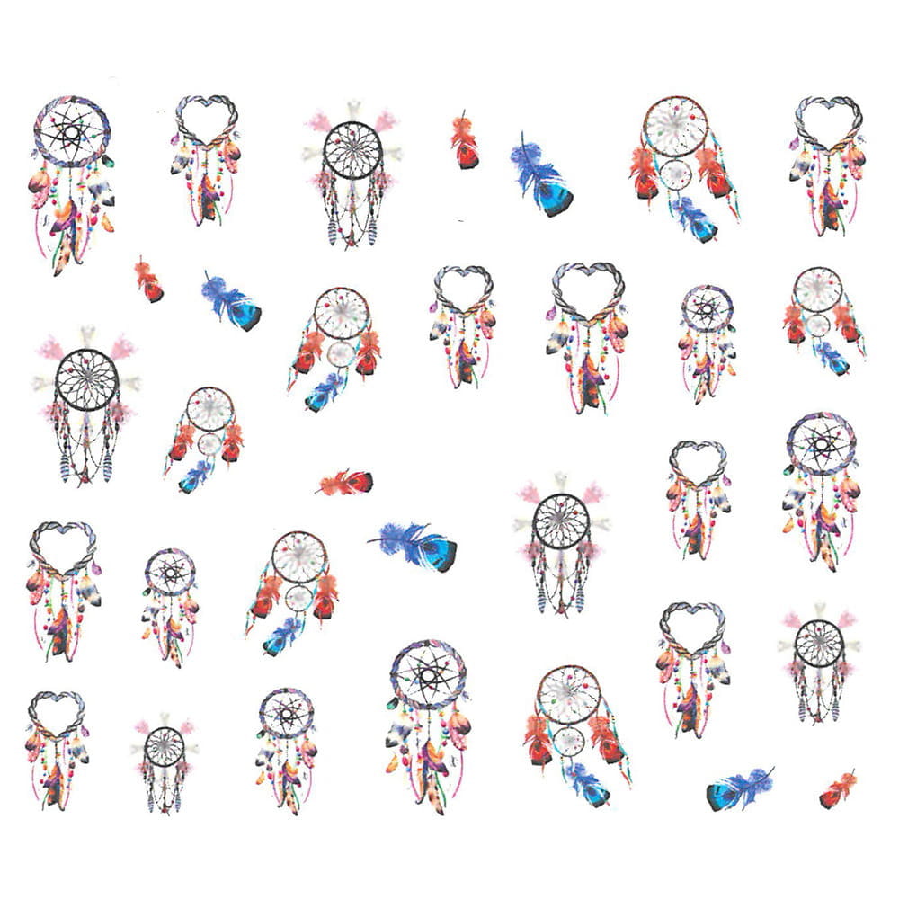 Naklejki wodne do paznokci łapacz snów YZW-A1263