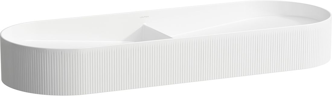 Darmowa Dostawa - Umywalka 100x37 cm półokrągła nablatowa-podwójna biała Laufen Sonar H8123494001121