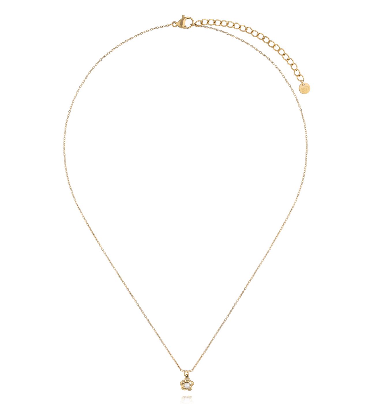 Naszyjnik z kwiatkiem i perełką dla mamy NSY0787