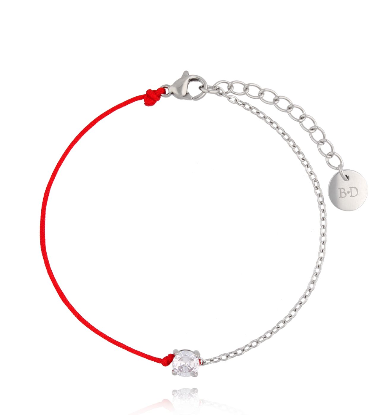 Bransoletka srebrna z czerwonym sznurkiem Abella BSA0457