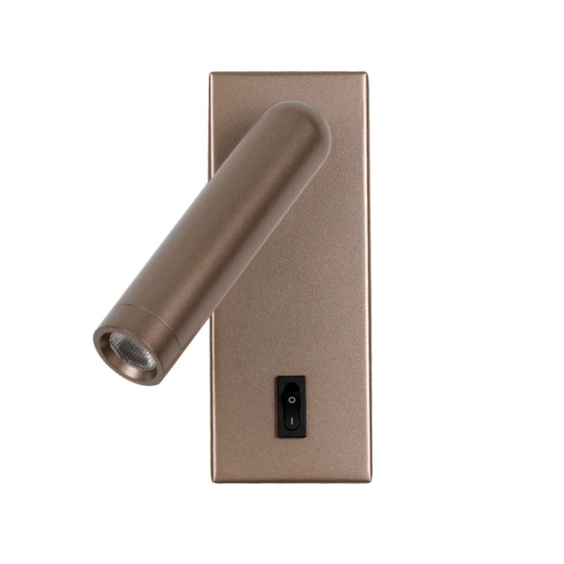 Kinkiet Italux NOVA z włącznikiem kawowy LED 1x2.5W 153lm Ciepła biel IP20 -1 szt.