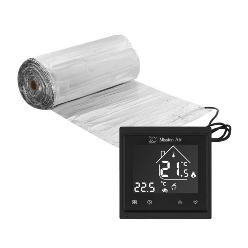 Zestaw mat grzewczych pod płytki Mission Air MA-160 9m² + Libra Czarny 1szt