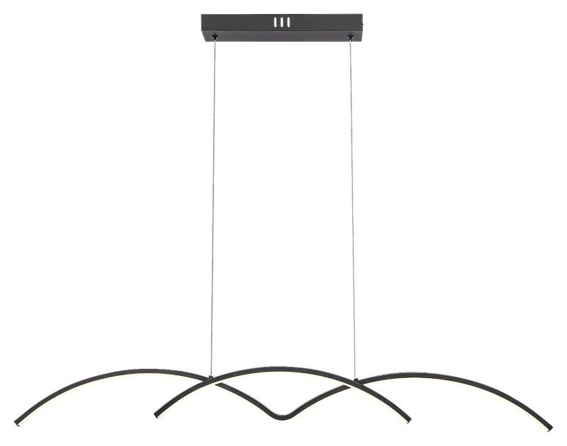 Lampa wisząca Rabalux River 8993 czarno-biała 105 cm szerokości wbudowany LED 40W 1 szt.