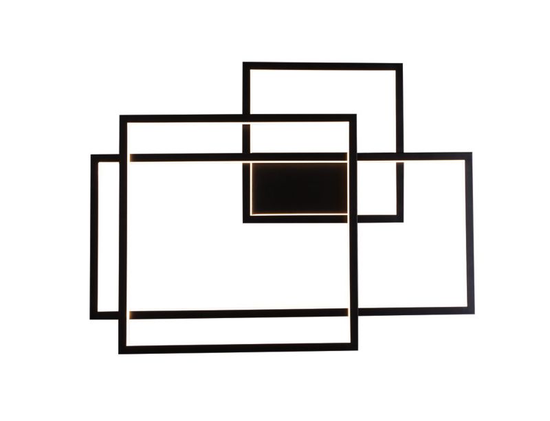 Kinkiet ścienny Maxlight Geometric czarny styl nowoczesny LED 45W 3000K 2700lm IP20 wym: 54 x 70 x 9 cm - 1 szt.