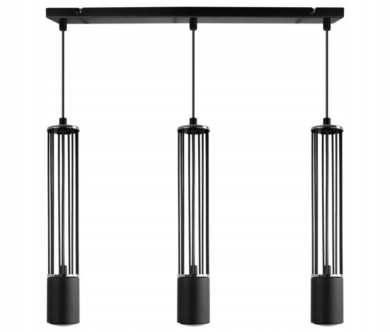 Lampa sufitowa wisząca Light Home LH Aria 3x GU10 czarny/srbrny 1szt.