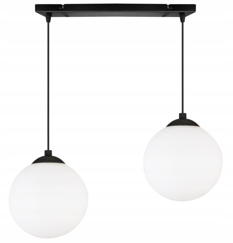 Lampa sufitowa wisząca Light Home LH Florence 2x E27 60W czarny/biały 15cm 1szt.