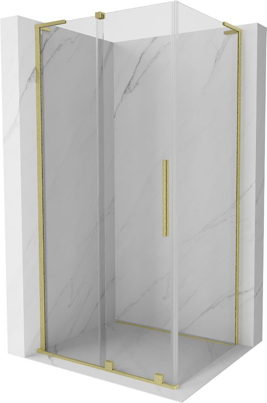 Kabina prysznicowa Mexen Velar L rozsuwana 100 x 110 cm transparent złota szczotkowana 1 szt.
