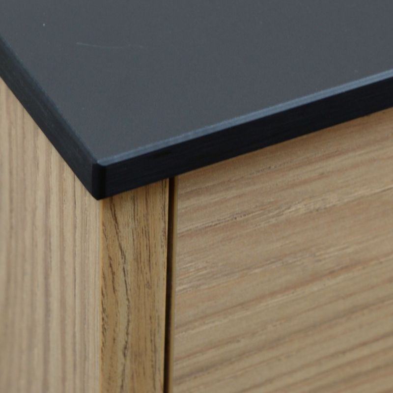 Blat łazienkowy HPL do szafki 90cm 91x46,5cm Black Mat (0190AF) 1szt.