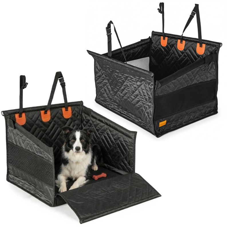 Fotelik samochodowy dla psa Be-active.pl duży transporter do samochodu czarny 1 szt.