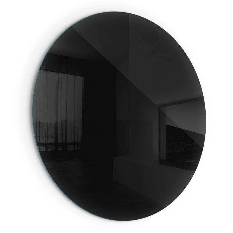 Podkładka Szklana Wallfluent fi90 cm Okrągła Ochrona Podłogi przed Iskrą Kolor Ciemny grafitowy 1 szt.